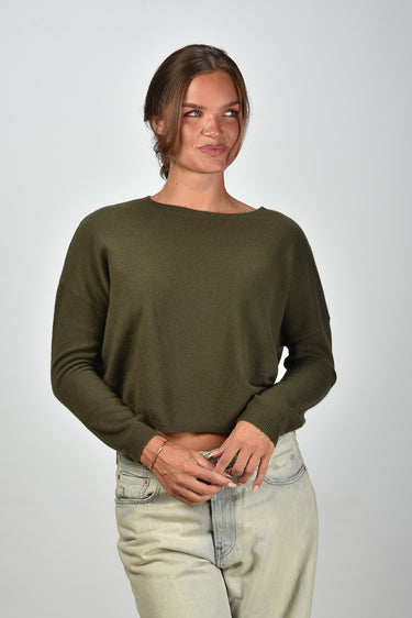 Les Tricots de Lea trui Monroe 37088 khaki