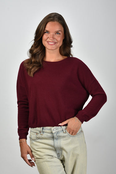 Les Tricots de Lea trui Monroe 37088 burgundy