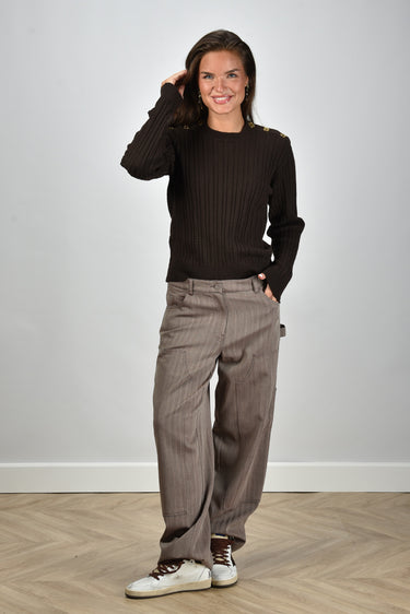 Golden Goose sweater GWP02467.P002110.90108 Turkish coffee